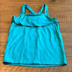 Janie and Jack adorable teal tank size 6